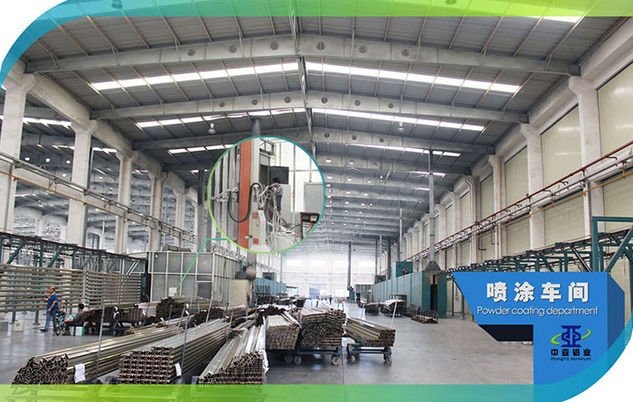 工業(yè)鋁型材生產(chǎn)廠家噴涂車間